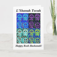 Rosh Hashanah : Cru noir et bleu Tapastry de Hamsa