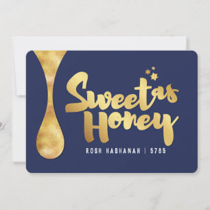 Cartes Pour Fêtes Annuelles Rosh Hashanah Sweet en Honey Holiday Card