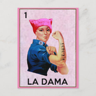 Cartes Pour Fêtes Annuelles Rosie le Riveter résiste à La Dama Loteria