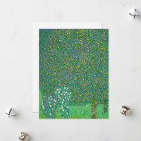 Rosiers sous les arbres par Après Gustav Klimt