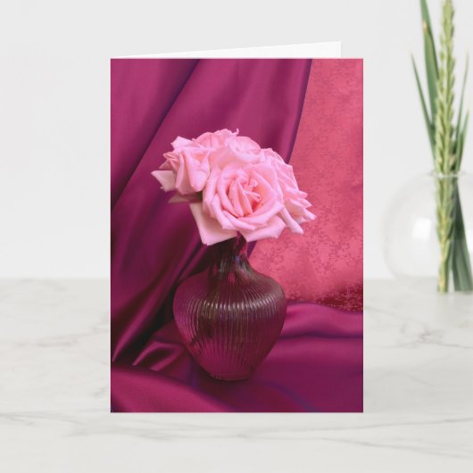 Cartes Pour Fêtes Annuelles Rosy rose (Devant)