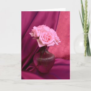 Cartes Pour Fêtes Annuelles Rosy rose