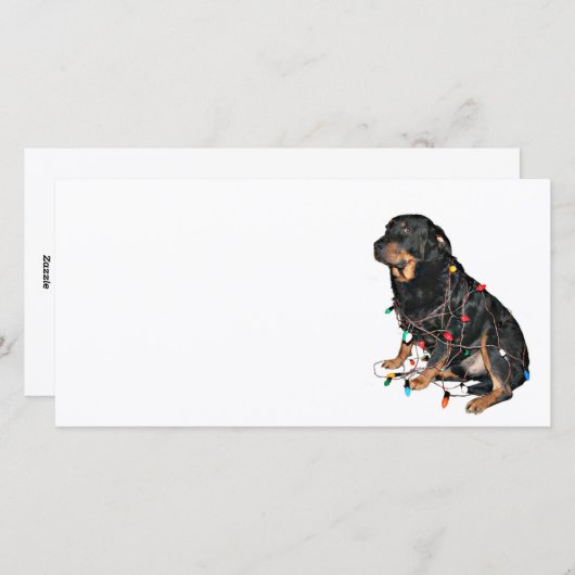 Cartes Pour Fêtes Annuelles Rottie Christmas booboo (Devant / Derrière)