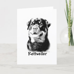 Cartes Pour Fêtes Annuelles Rottweiler Charcoal