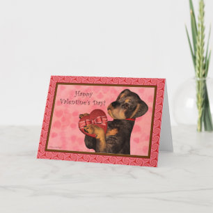 Cartes Pour Fêtes Annuelles Rottweiler Heart Candy Valentine's Day Blank Card