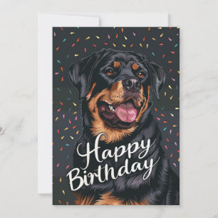 Cartes Pour Fêtes Annuelles Rottweiler Joyeux anniversaire
