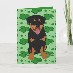 Cartes Pour Fêtes Annuelles Rottweiler St. Patrick’s Day