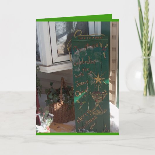 Cartes Pour Fêtes Annuelles Roue de Noël (Devant)