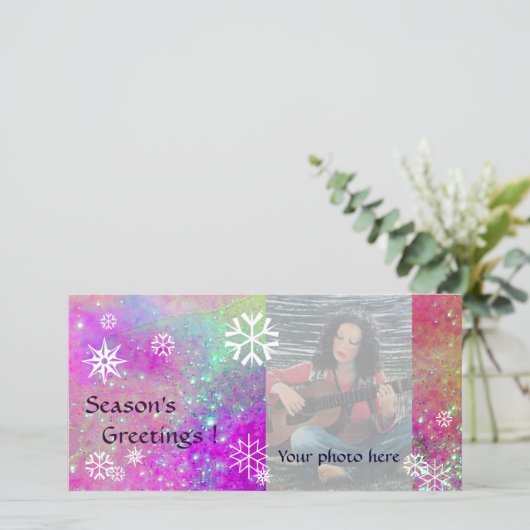 Cartes Pour Fêtes Annuelles ROUES, rose, fuchsia, violet, violet, violet, blan (Debout devant)