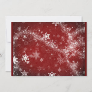 CARTES POUR FÊTES ANNUELLES ROUGE BLANC FROST NEWFLAKES HIVER SWIRLS NEIGE DIG