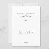 Cartes Pour Fêtes Annuelles Rouge blanc rennes abstraits Noël moderne (Dos)