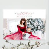 Cartes Pour Fêtes Annuelles rouge blanc tout simplement élégant photo de noël