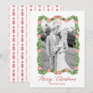 Cartes Pour Fêtes Annuelles Rouge Chinoiserie Ornament Garland Grandmillenium