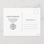 Cartes Pour Fêtes Annuelles Rouge Classique Déco Élégant Entreprise Joyeuses F (Dos)