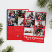 Cartes Pour Fêtes Annuelles Rouge classique Joyeux Noël Vertical Dix Photo