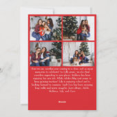 Cartes Pour Fêtes Annuelles Rouge classique Joyeux Noël Vertical Dix Photo (Dos)