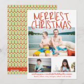 Cartes Pour Fêtes Annuelles Rouge de Noël le plus joli (Devant / Derrière)