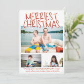 Cartes Pour Fêtes Annuelles Rouge de Noël le plus joli (Debout devant)