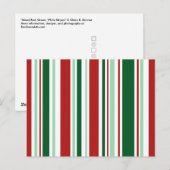 Cartes Pour Fêtes Annuelles Rouge de Noël moderne, vert, blanc (Devant / Derrière)
