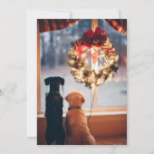 Cartes Pour Fêtes Annuelles Rouge et Vert Motif d'Art en Ligne du Texas (Dos)