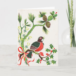 Cartes Pour Fêtes Annuelles Rouge-gorge de Noël