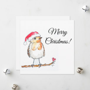 Cartes Pour Fêtes Annuelles Rouge-gorge de Noël