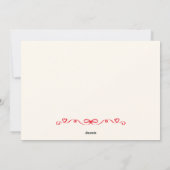 Cartes Pour Fêtes Annuelles Rouge mignon gâteau d'anniversaire arc coeur (Dos)