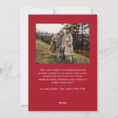 Cartes Pour Fêtes Annuelles Rouge moderne Script Joyeux Arche de Noël 2 Photo (Dos)