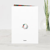 Cartes Pour Fêtes Annuelles Rouge moderne Tartan Noir Plaid Script amusant Sim (Dos)