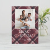 Cartes Pour Fêtes Annuelles Rouge multi-photo Noël (Debout devant)