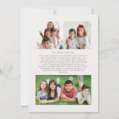 Cartes Pour Fêtes Annuelles Rouge multi-photo Noël (Dos)