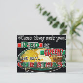 Cartes Pour Fêtes Annuelles Rouge ou Vert... ou Noël ? (Debout devant)