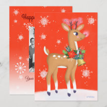 Rouge rétro Rudolph Reindeer