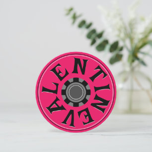 Cartes Pour Fêtes Annuelles Rouge roue dentée steampunk pour la Saint-Valentin