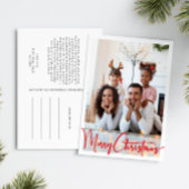 Cartes Pour Fêtes Annuelles Rouge Script Joyeux Noël Vertical pleine photo