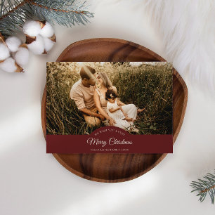 Cartes Pour Fêtes Annuelles Rouge Très Joyeux Noël Quatre Photo Horizontal