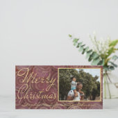 Cartes Pour Fêtes Annuelles Rouges et ors de Noël (Debout devant)