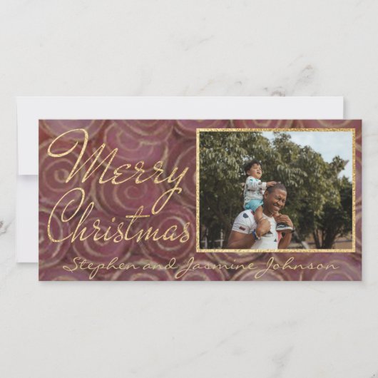 Cartes Pour Fêtes Annuelles Rouges et ors de Noël (Devant)