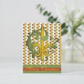 Cartes Pour Fêtes Annuelles Rouleau de Noël Fleur de lis (Debout devant)