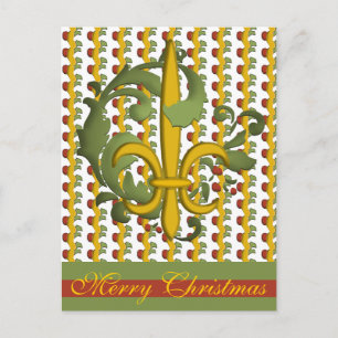 Cartes Pour Fêtes Annuelles Rouleau de Noël Fleur de lis