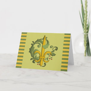 Cartes Pour Fêtes Annuelles Rouleau Fleur de lis de Noël