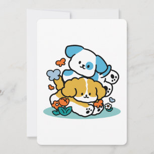 Cartes Pour Fêtes Annuelles Rouler En Mai Comme De Joyeux Pups - Mignonne Chie