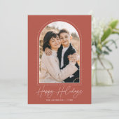 Cartes Pour Fêtes Annuelles Rousses de neige Joyeuses vacances photo (Debout devant)