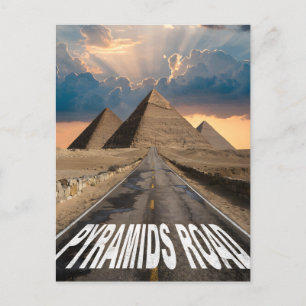 Cartes Pour Fêtes Annuelles Route des Pyramides Égypte Désert Monument Art