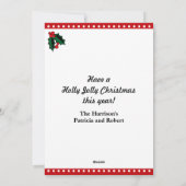 Cartes Pour Fêtes Annuelles Roy le cochon de Noël (Dos)