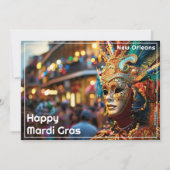 Cartes Pour Fêtes Annuelles 💚 💜 💛 Royal Regalia : Mardi Gras Extravaganza (Devant)