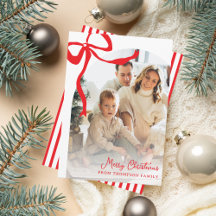 Ruban arc photo rouge vif dessiné à la main Noël