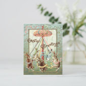 Cartes Pour Fêtes Annuelles Ruban de danse de Pâques Bunny Maypole (Debout devant)