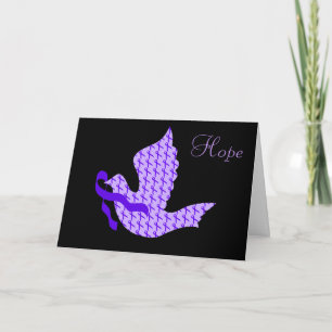 Cartes Pour Fêtes Annuelles Ruban violet Dove of Hope - Crohn's & Colitis