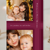 Cartes Pour Fêtes Annuelles Rubans élégants Noël violet magenta Photo